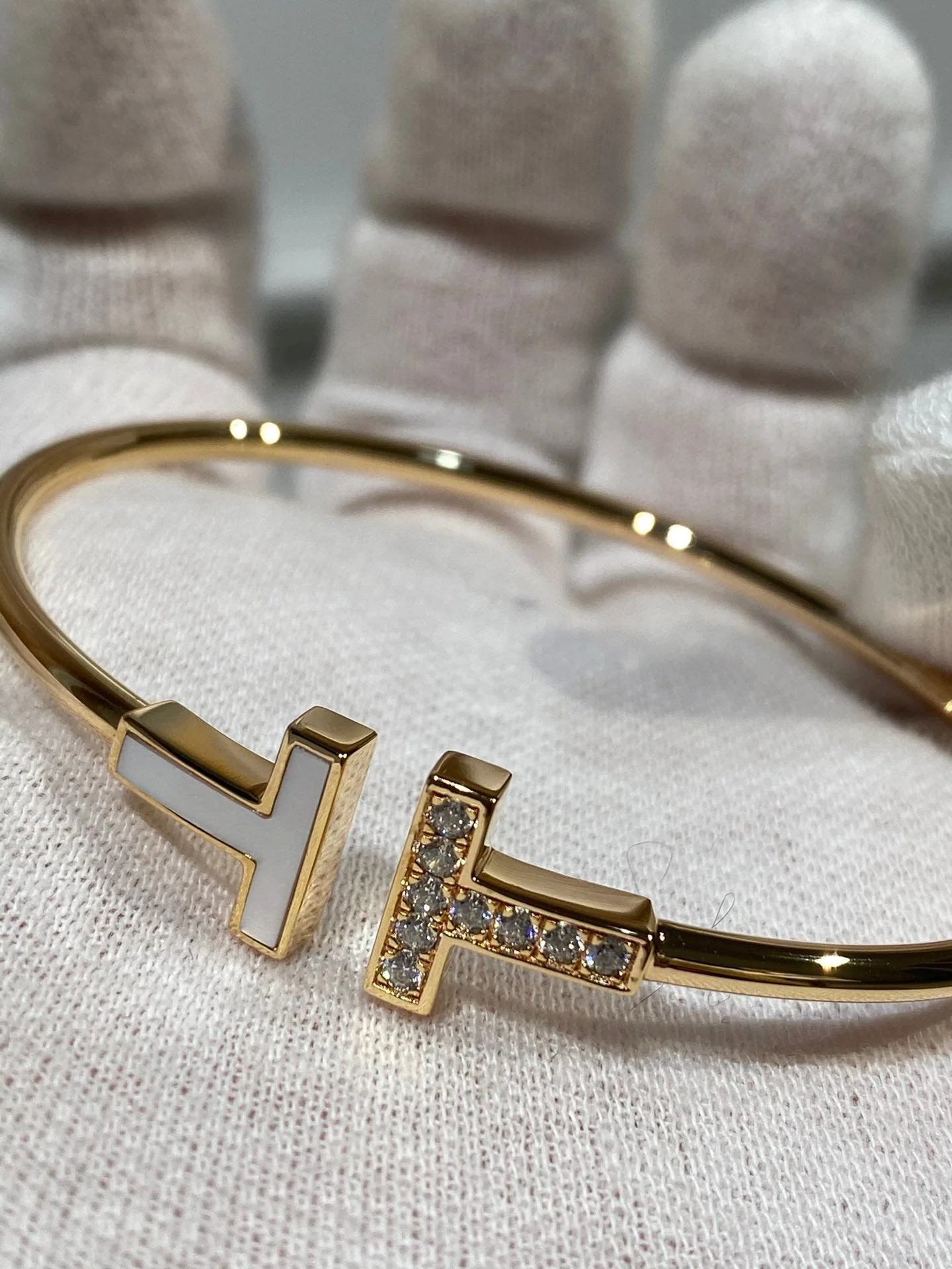 [TF]T BRACELET 1.8MM MOP DIAMOND ROSE GOLD