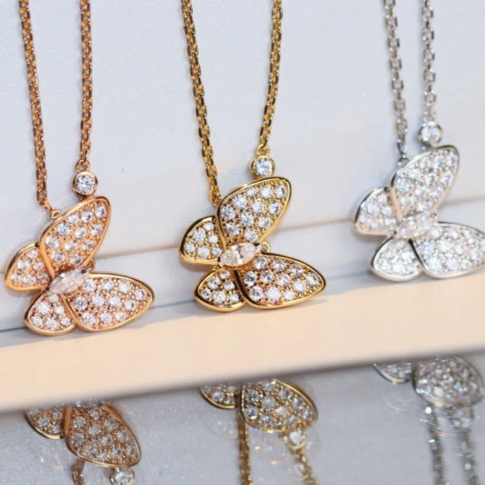 [VA]BUTTERFLY DIAMOND NECKLACE
