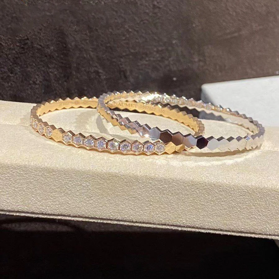 [CH]BEE LOVE GOLD BRACELET FULL DIAMOND