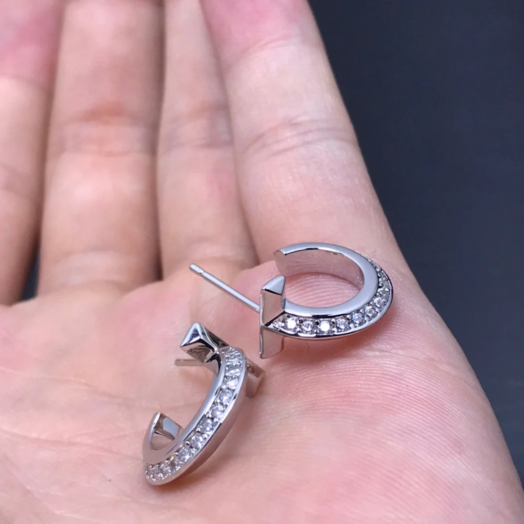 [TF]T HOOP DIAMOND EARRINGS