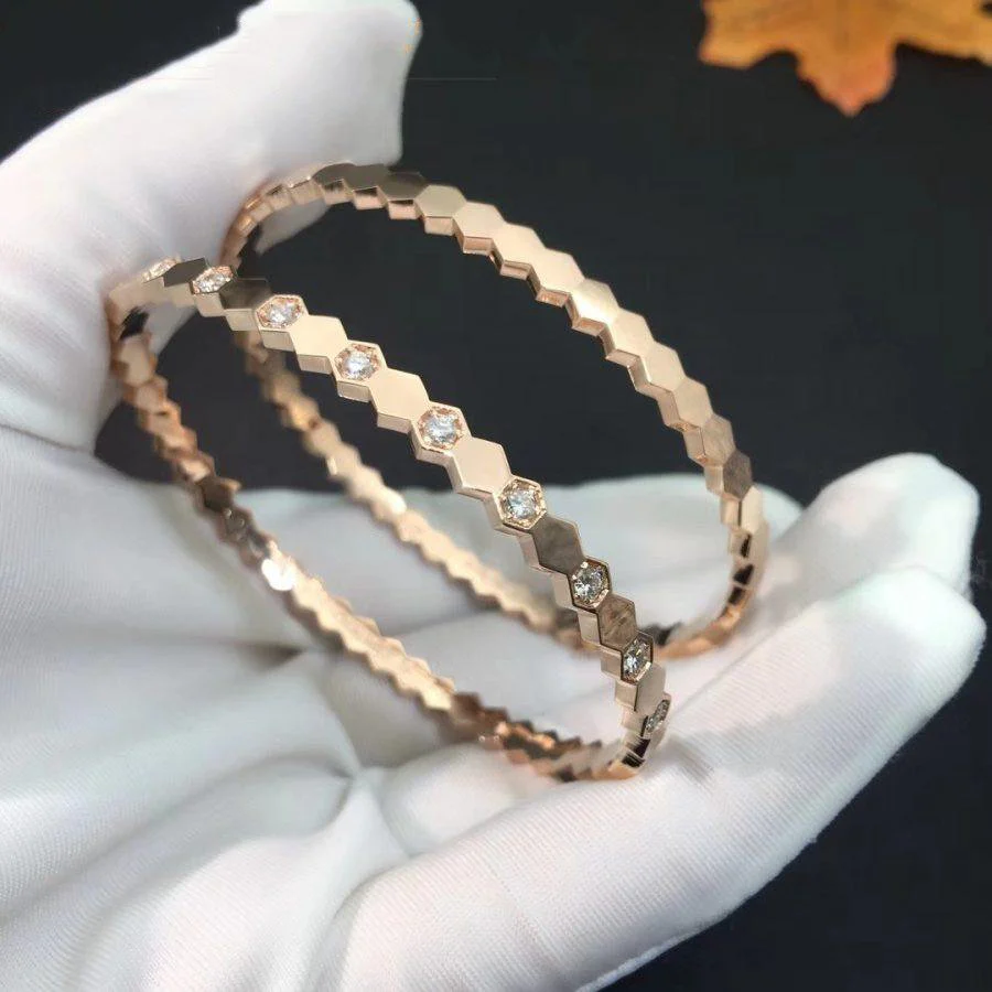 [CH]BEE LOVE PINK GOLD DIAMOND BRACELET