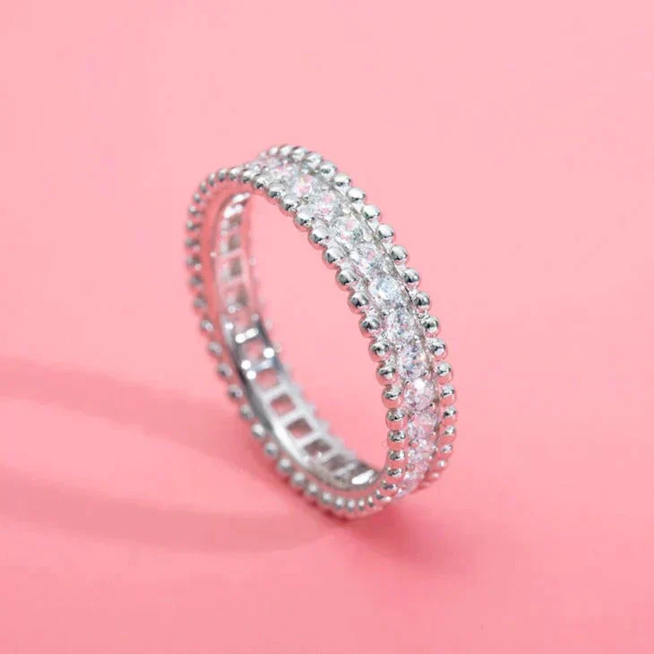 [VA]PERLEE DIAMOND SILVER RING