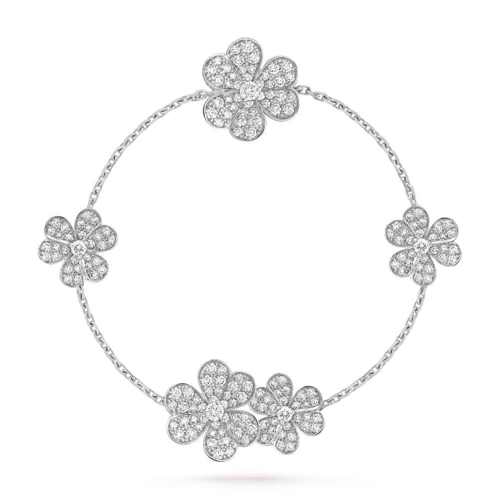 [VA]FRIVOLE SILVER 5 FLOWERS BRACELET