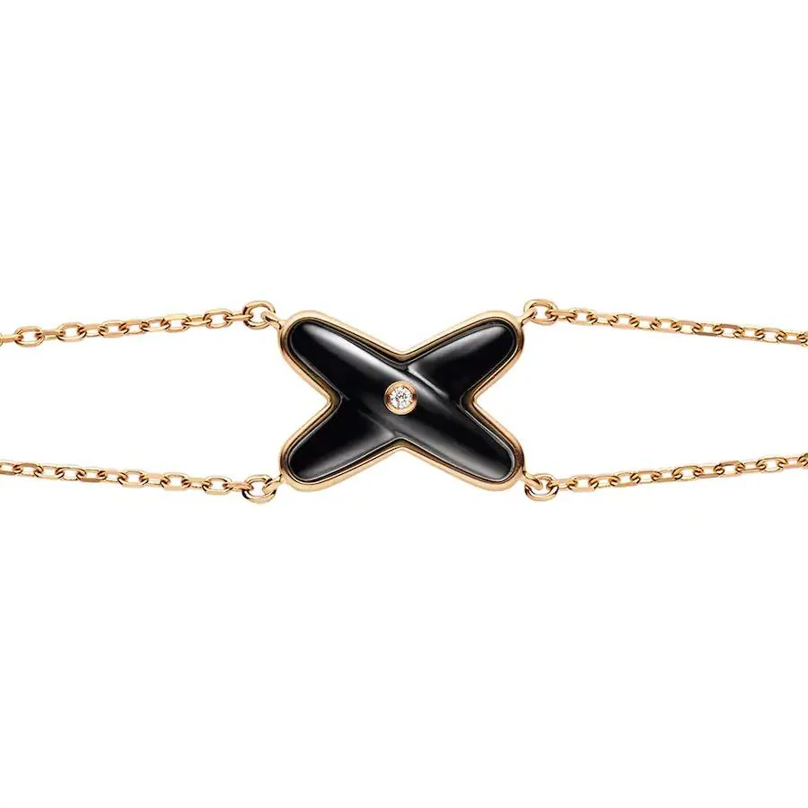 [CH]JEUX BRACELET ONYX PINK GOLD 1 DIAMOND