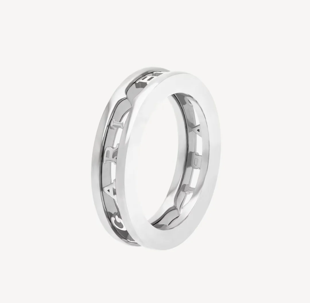[BV]ZERO 1 ONE-BAND WITH OPENWORK LOGO SPIRAL RING