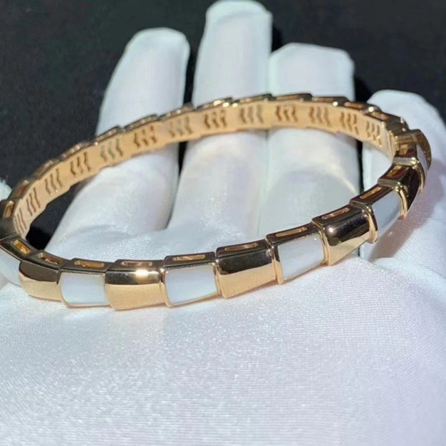 [BV]SERPENTI BRACELET PINK GOLD MOP