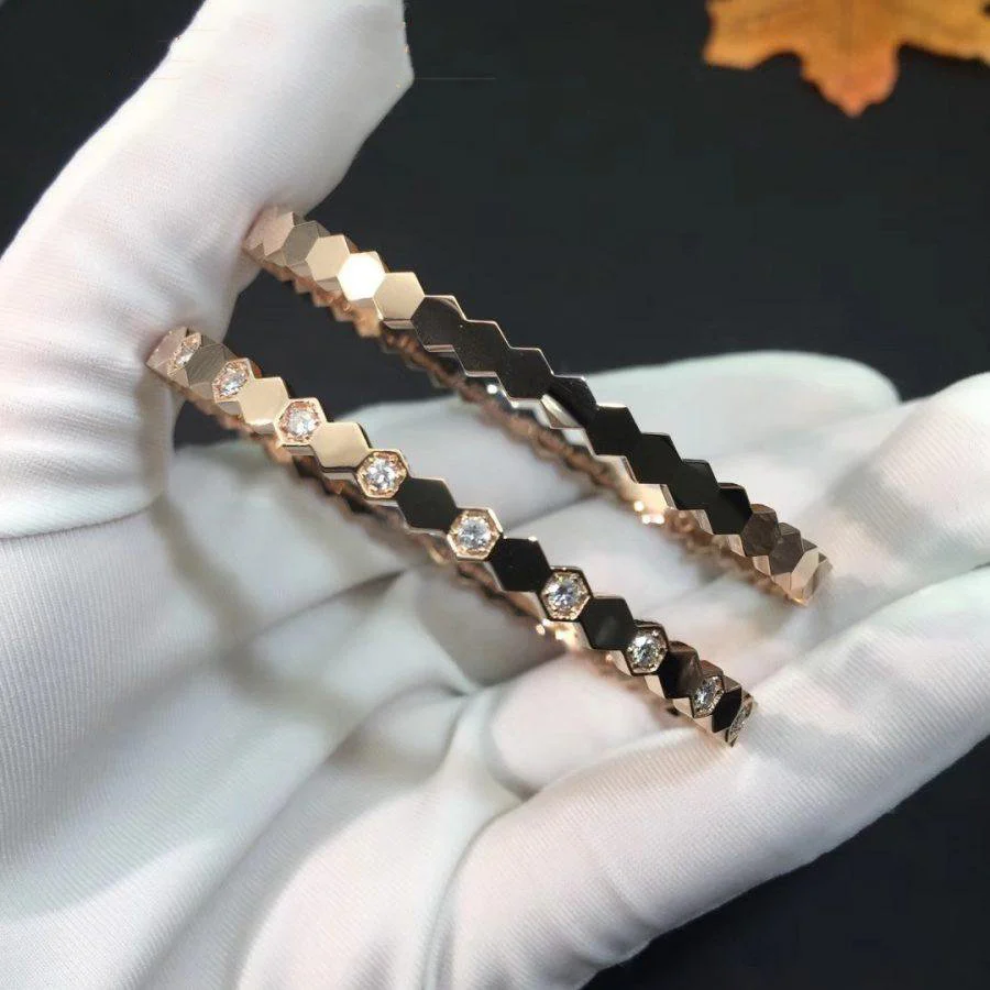 [CH]BEE LOVE PINK GOLD DIAMOND BRACELET