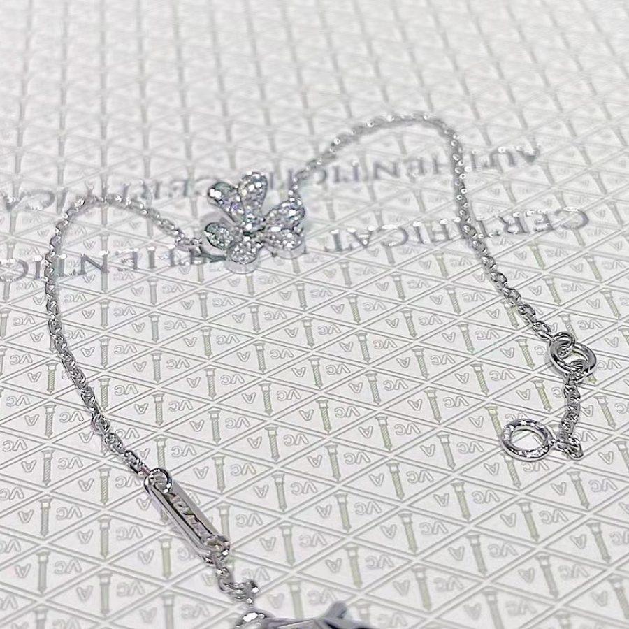 [VA]FRIVOLE SILVER FLOWER DIAMOND BRACELET