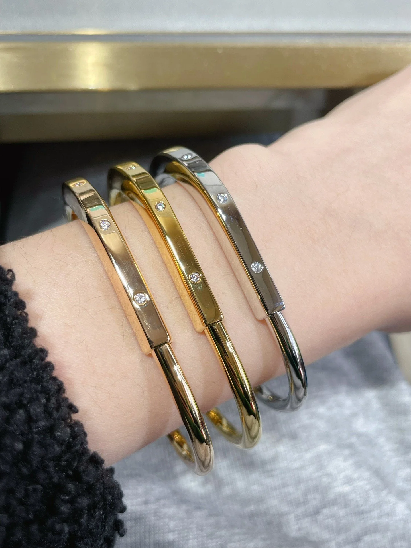 [TF]LOCK BRACELET 8 DIAMOND