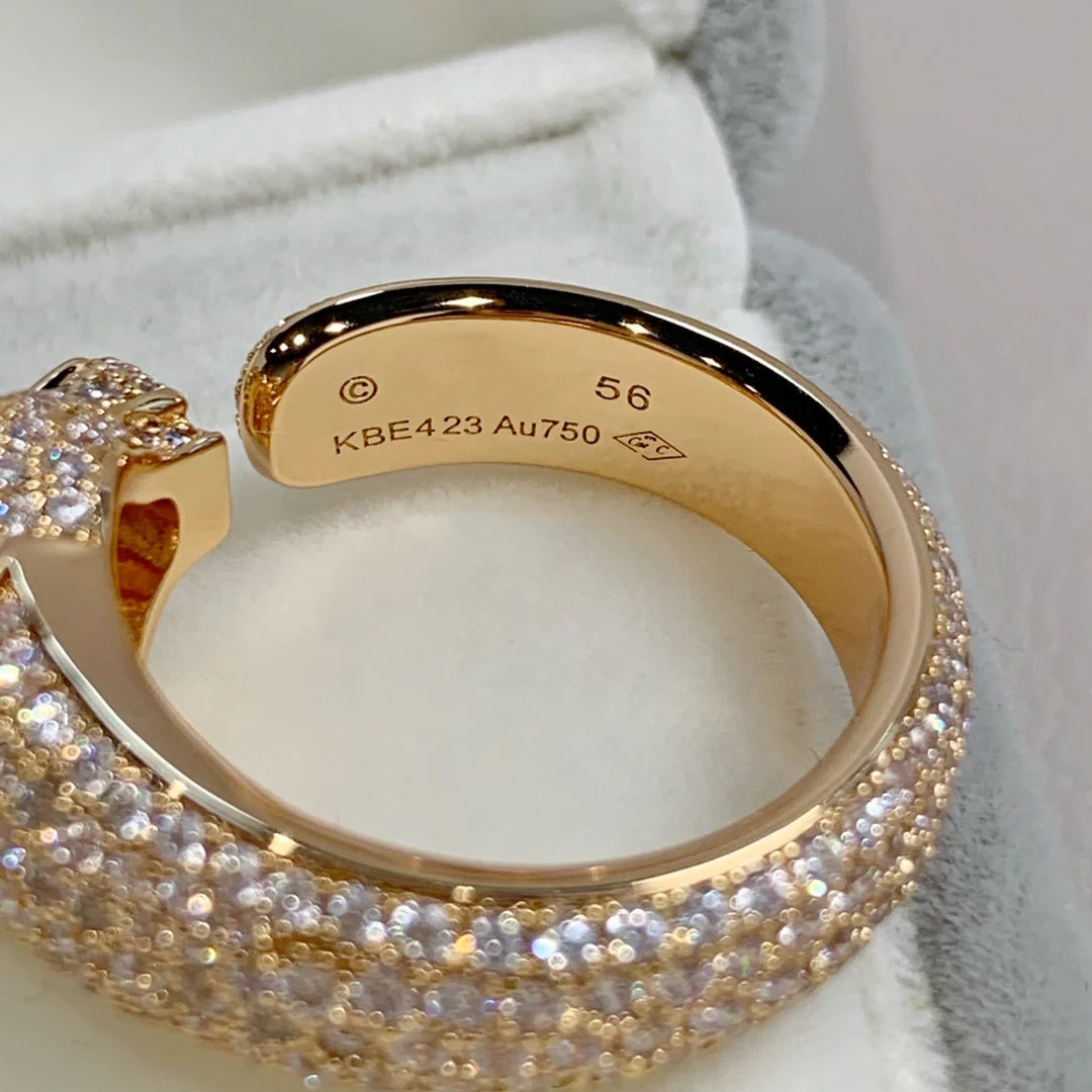 [CT]PANTHERE PINK GOLD DIAMOND RING