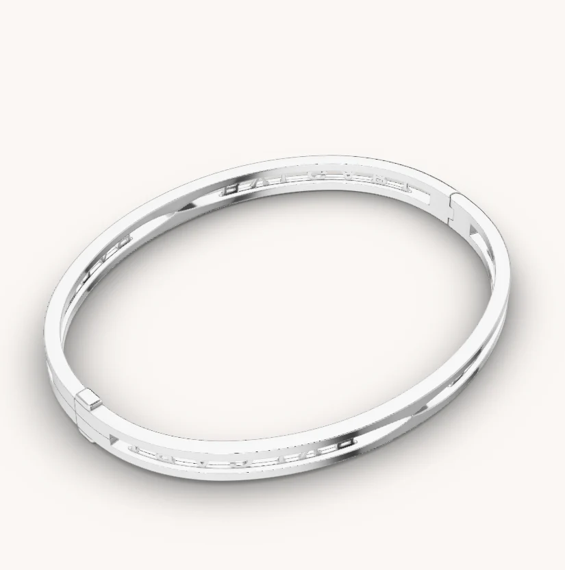 [BV]ZERO 1 SPIRAL LOGO SILVER BRACELET