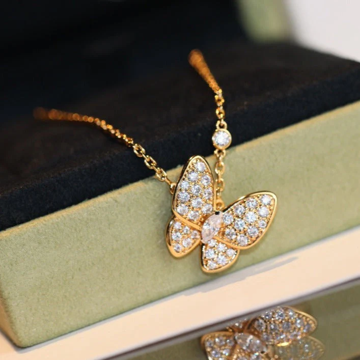 [VA]BUTTERFLY DIAMOND NECKLACE