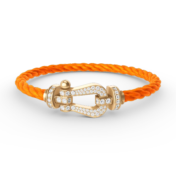 [FE]FORCE LARGE HORSESHOE FULL DIAMOND BRACELET GOLD