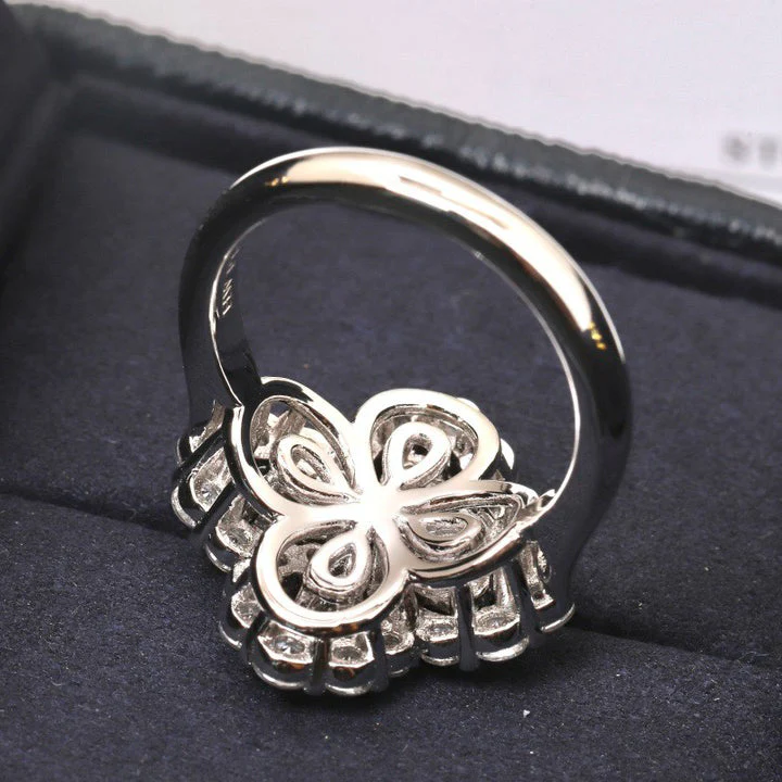 [VA]LOOP RING FULL MOTIF DIAMOND 16MM SILVE