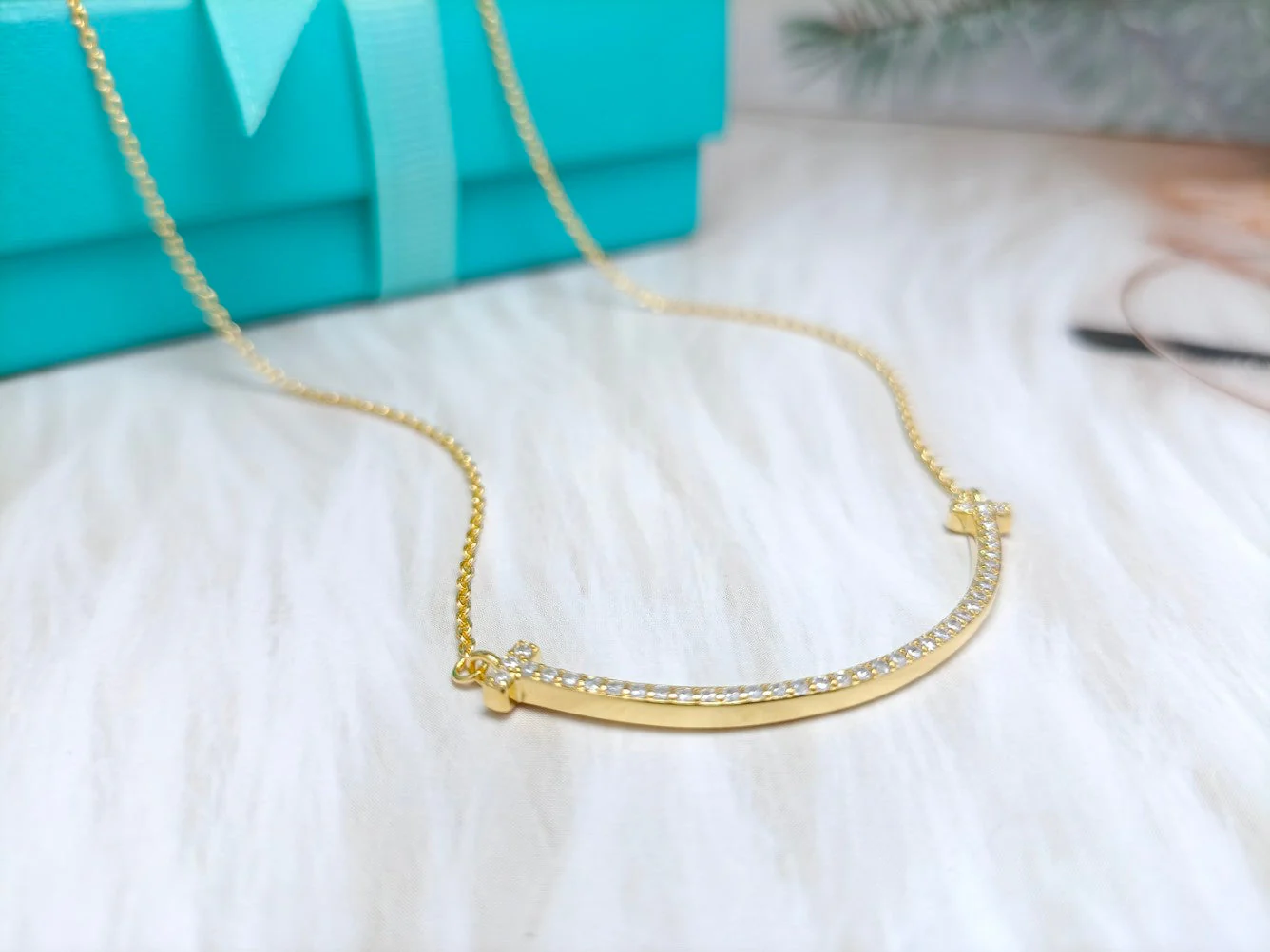 [TF]BIG SMILE PEDANT DIAMOND NECKLACE