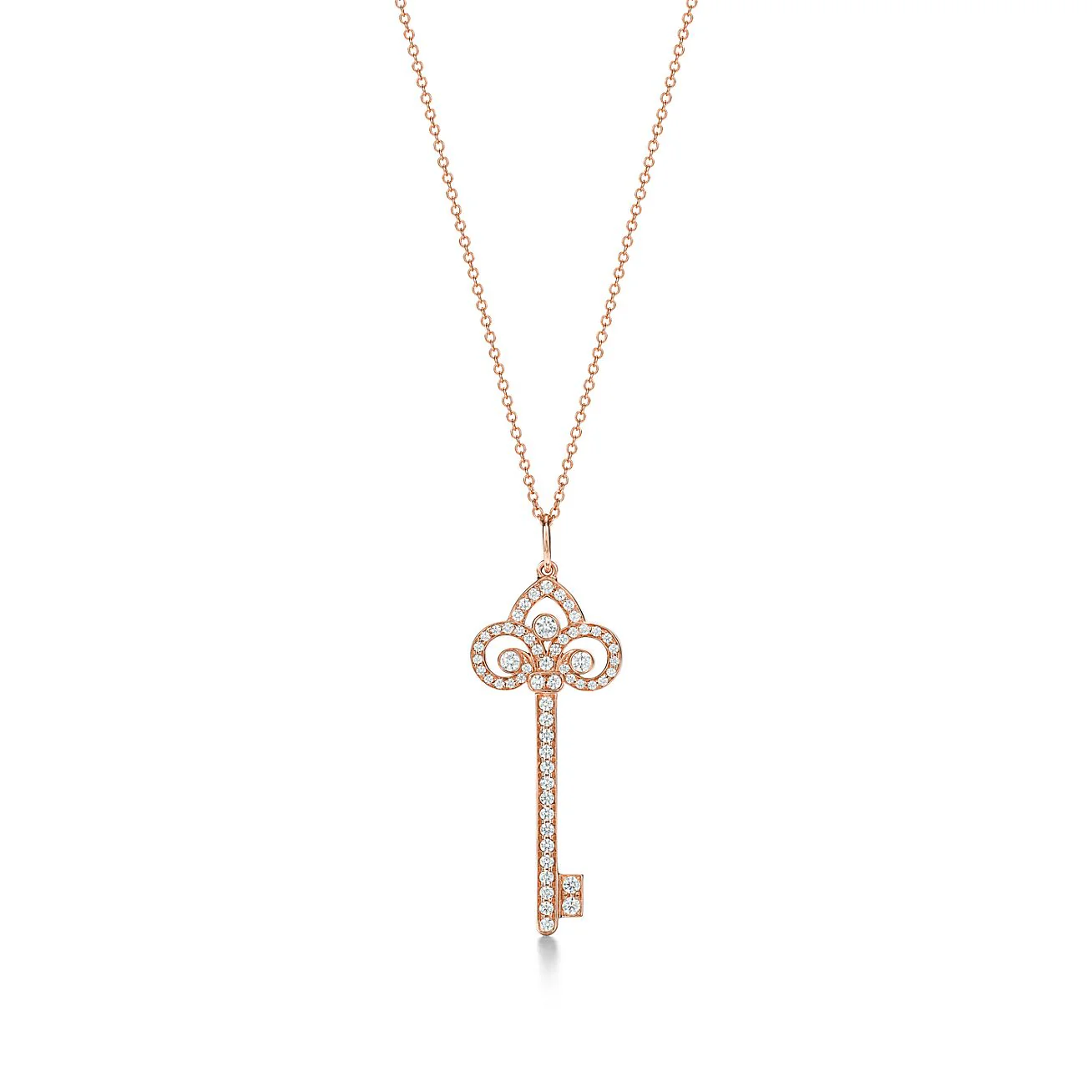[TF]FLEUR KEY DIAMOND NECKLACE