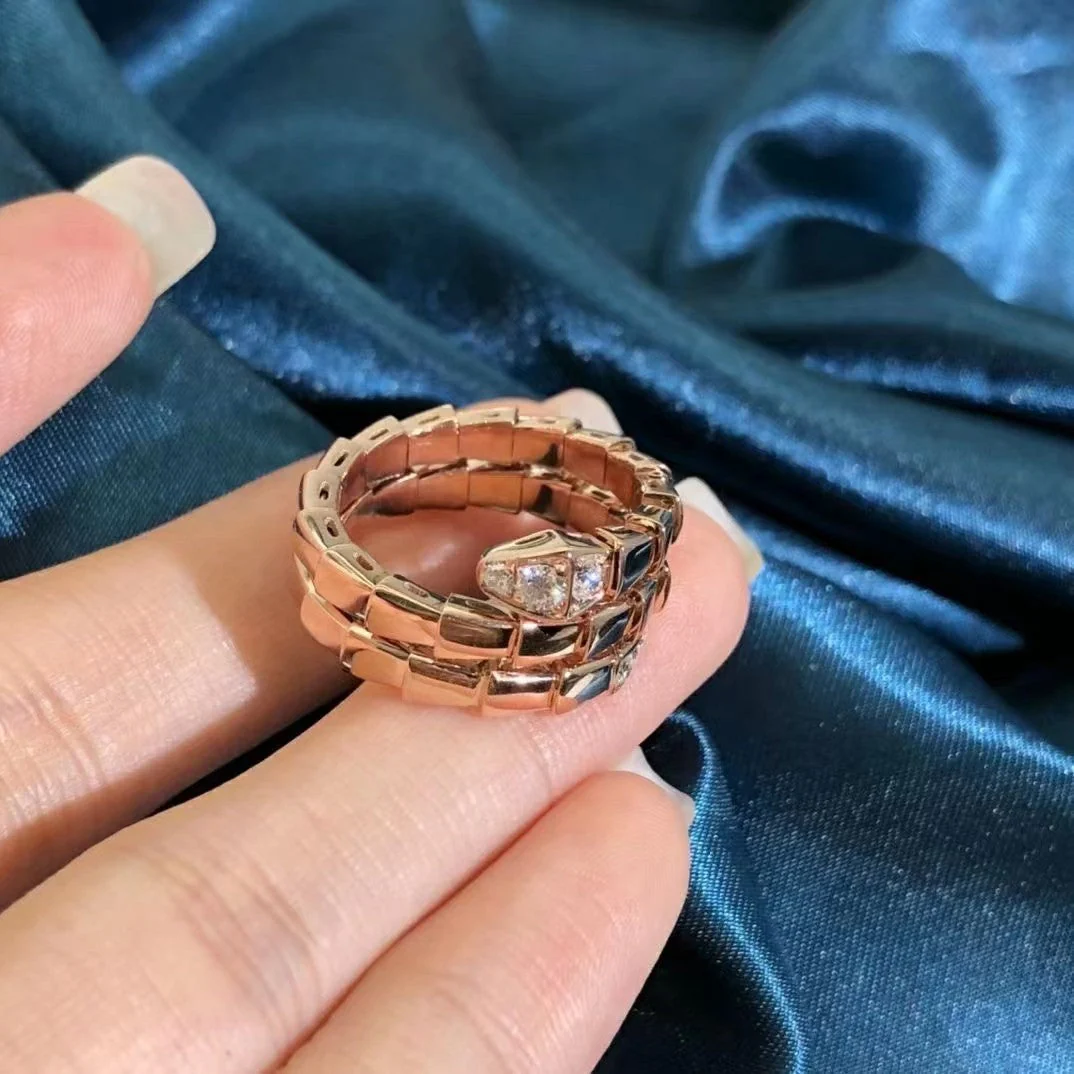 [BV]SERPENTS DOUBLE ROW DIAMOND RING