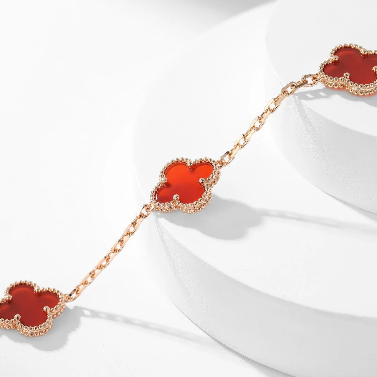 [VA]CLOVER 10 MOTIFS CARNELIAN NECKLACE