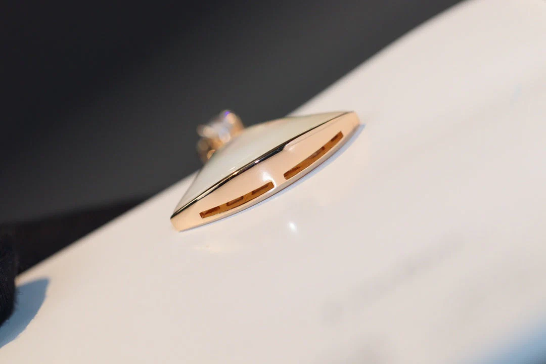 [BV]DREAM NECKLACE WHITE MOP PINK GOLD 1 DIAMOND