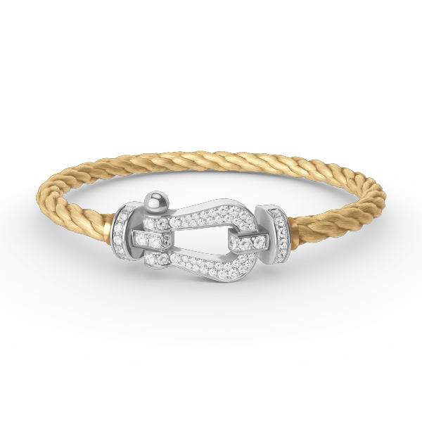 [FE]FORCE LARGE HORSESHOE FULL DIAMOND BRACELET SILVER