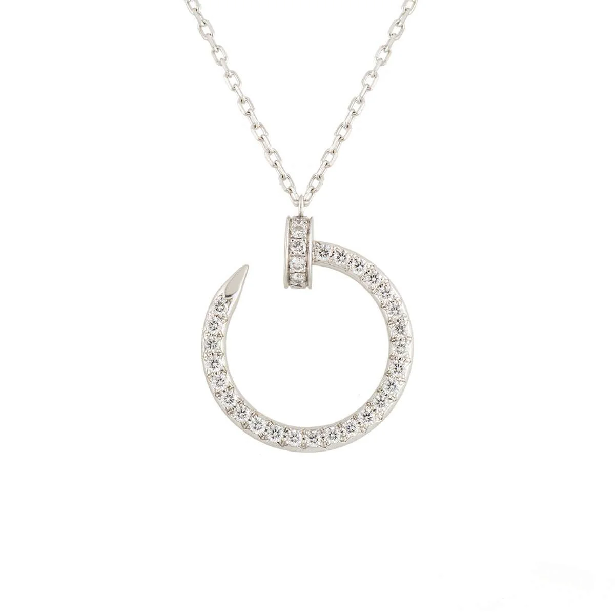 [CT]JUSTE NECKLACE SILVER DIAMONDS