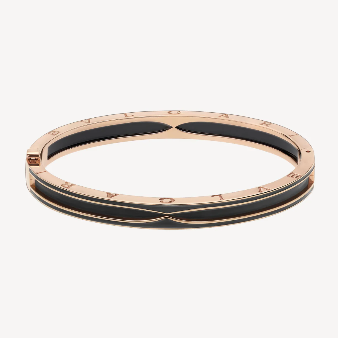 [BV]ZERO 1 PINK GOLD WITH MATTE BLACK CERAMIC BRACELET