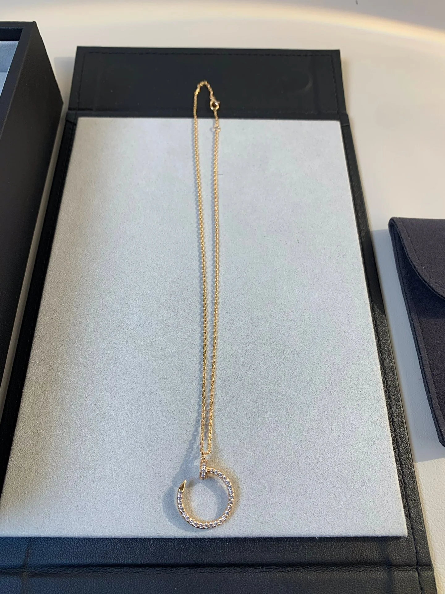 [CT]JUSTE NECKLACE PINK GOLD DIAMONDS