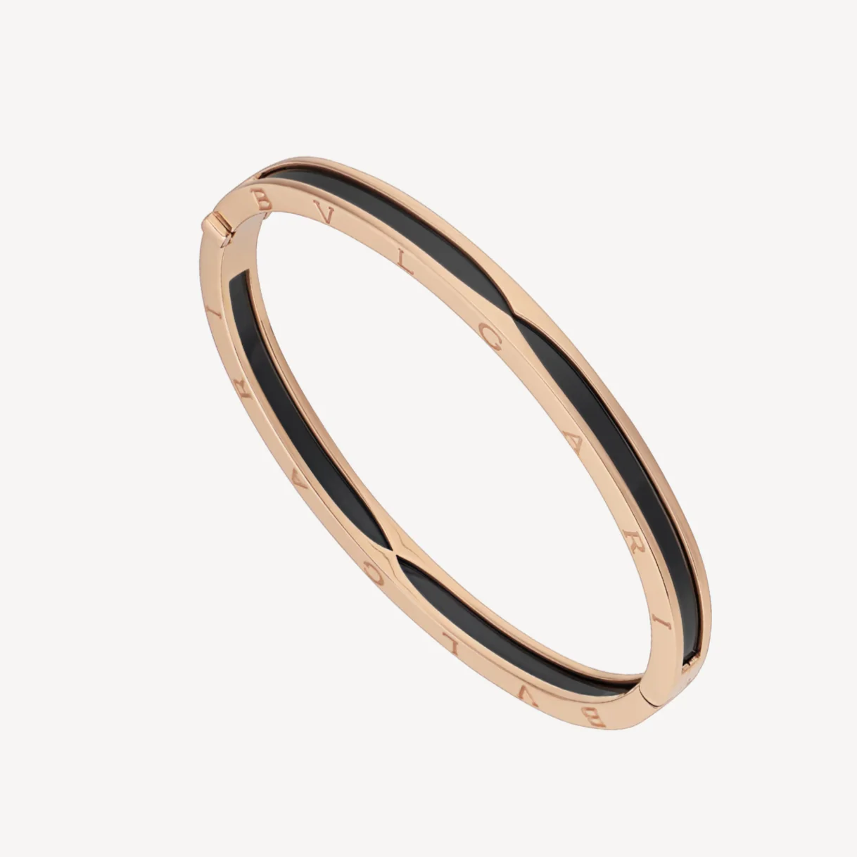 [BV]ZERO 1 PINK GOLD WITH BLACK CERAMIC BRACELET