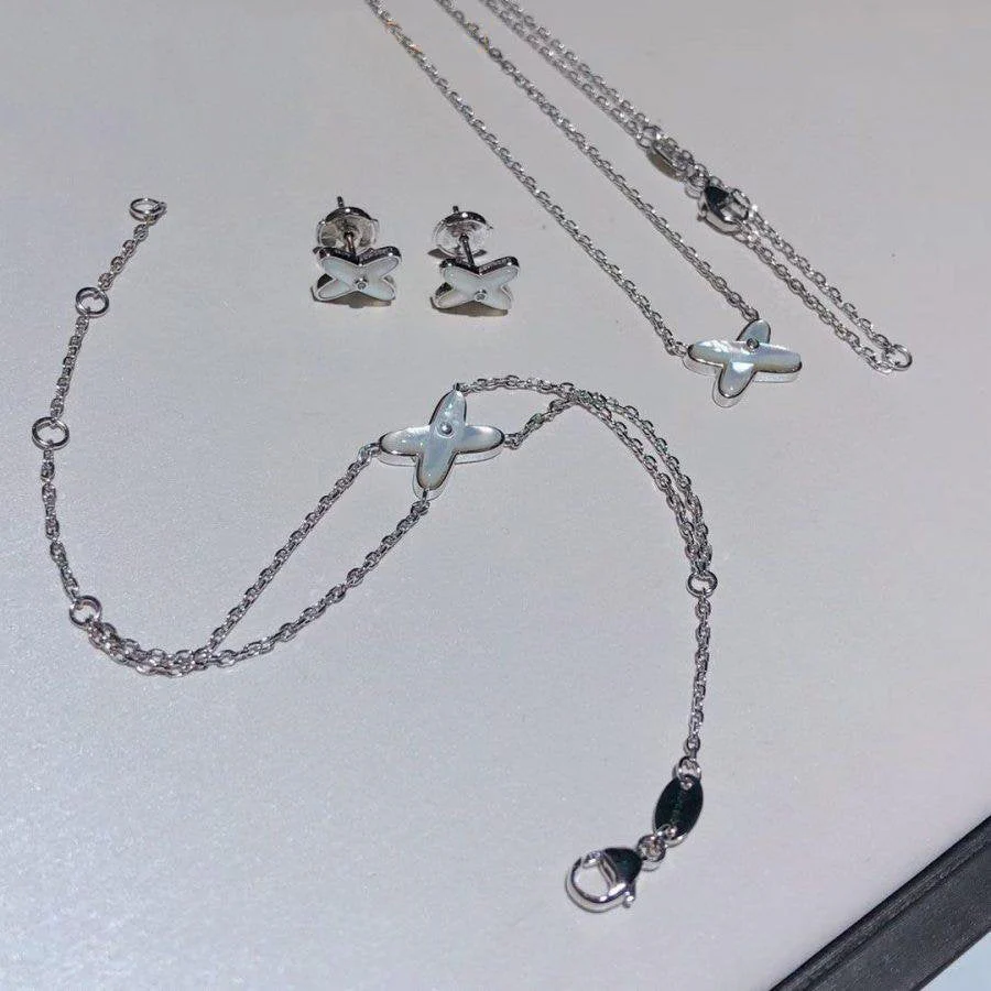 [CH]JEUX BRACELET WHITE MOP SILVER 1 DIAMOND