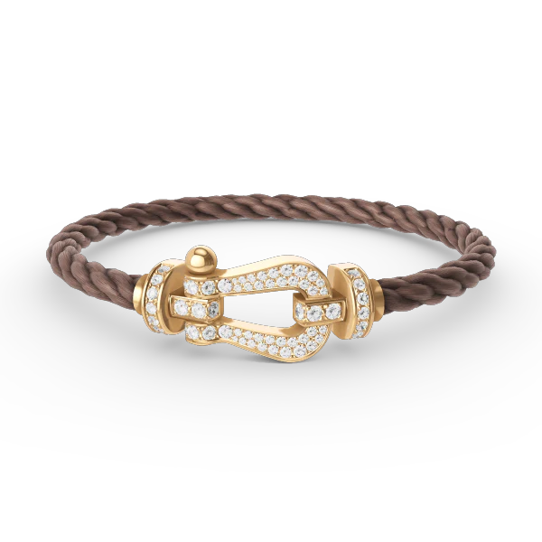 [FE]FORCE LARGE HORSESHOE FULL DIAMOND BRACELET GOLD