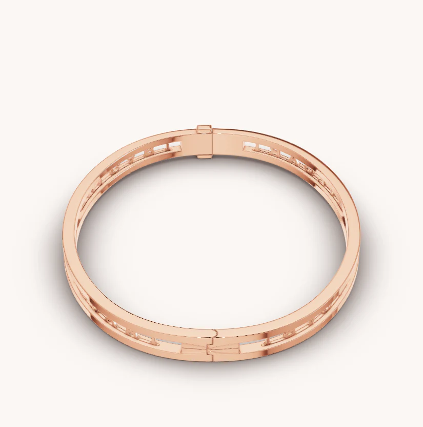 [BV]ZERO 1 SPIRAL LOGO PINK GOLD BRACELET