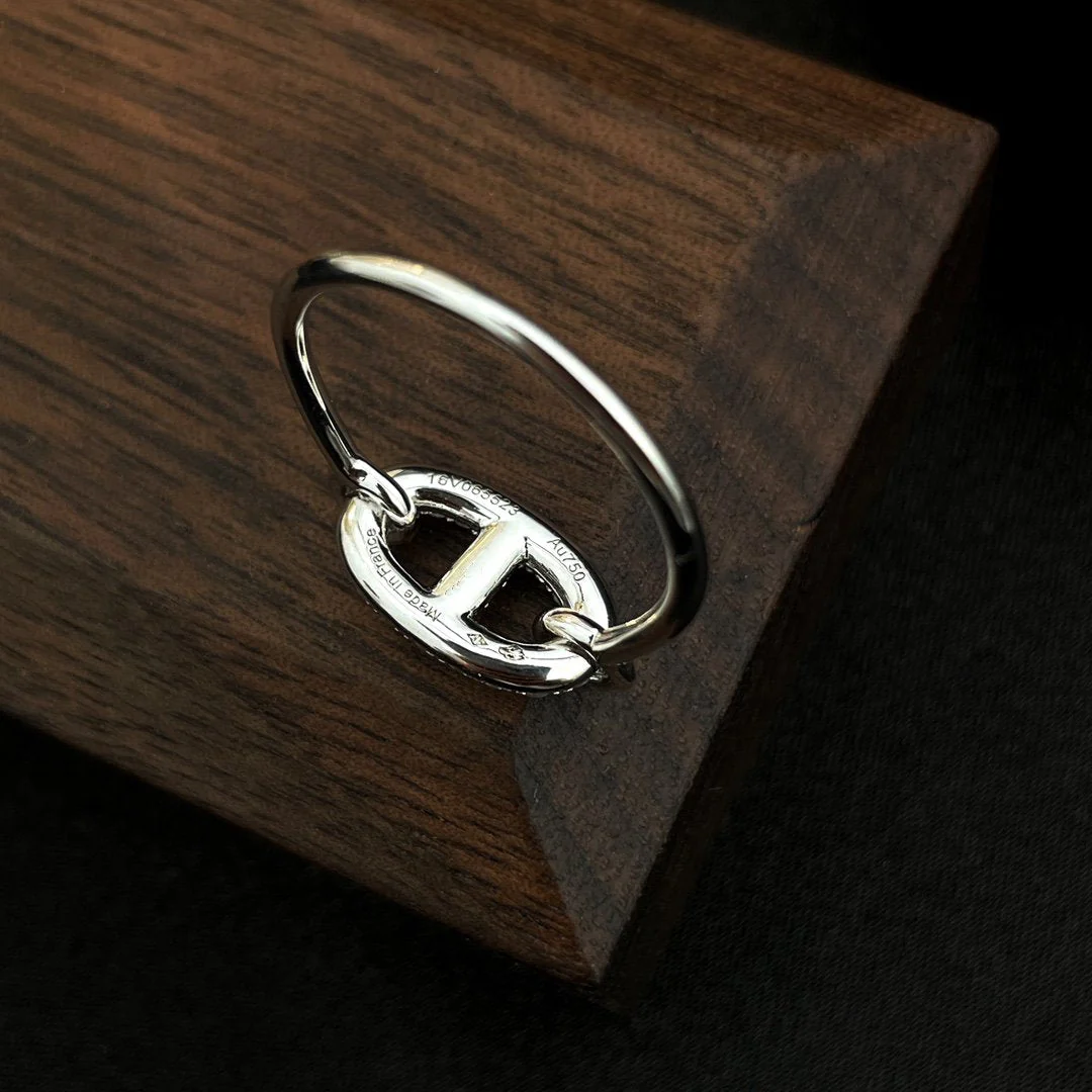 [Hmes]RONDE SMALL SILVER DIAMOND RING