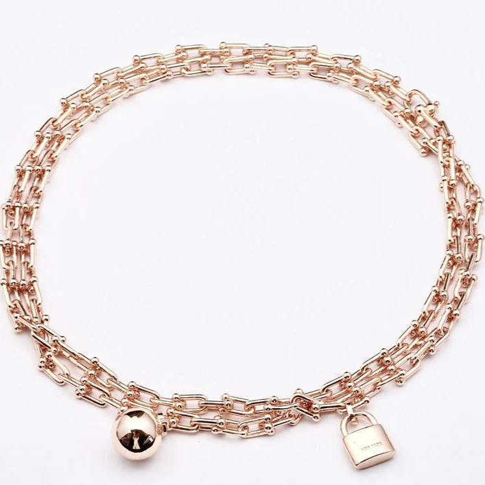 [TF]HARDWEAR ROSE GOLD WRAP NECKLACE
