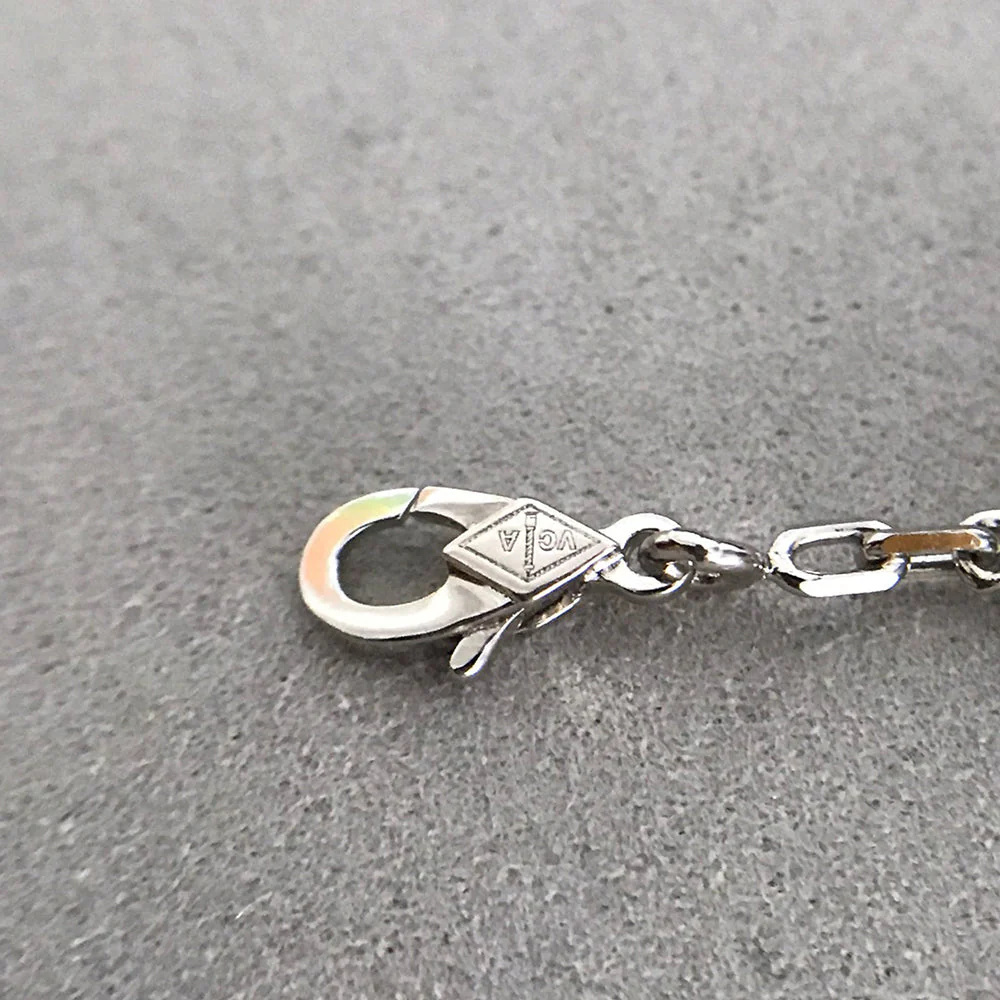 [VA]CLOVER 5 MOTIF ONYXS DIAMOND BRACELET SILVER