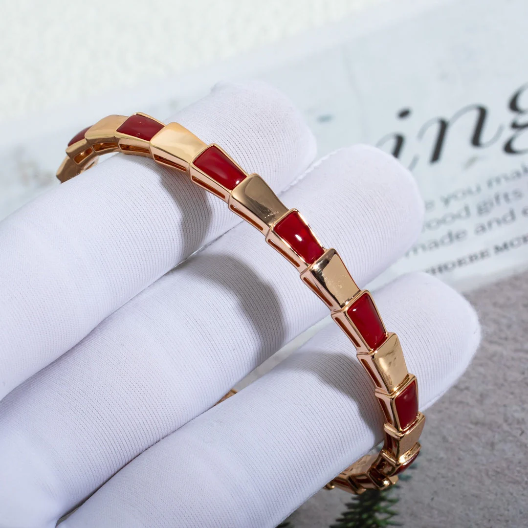 [BV]SERPENTI BRACELET PINK GOLD RUBELLITE