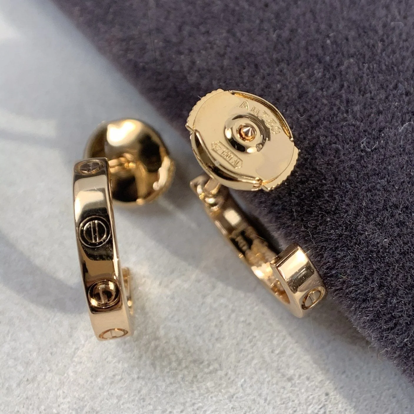 [CT]LOVE EARRINGS 2.65MM PINK GOLD