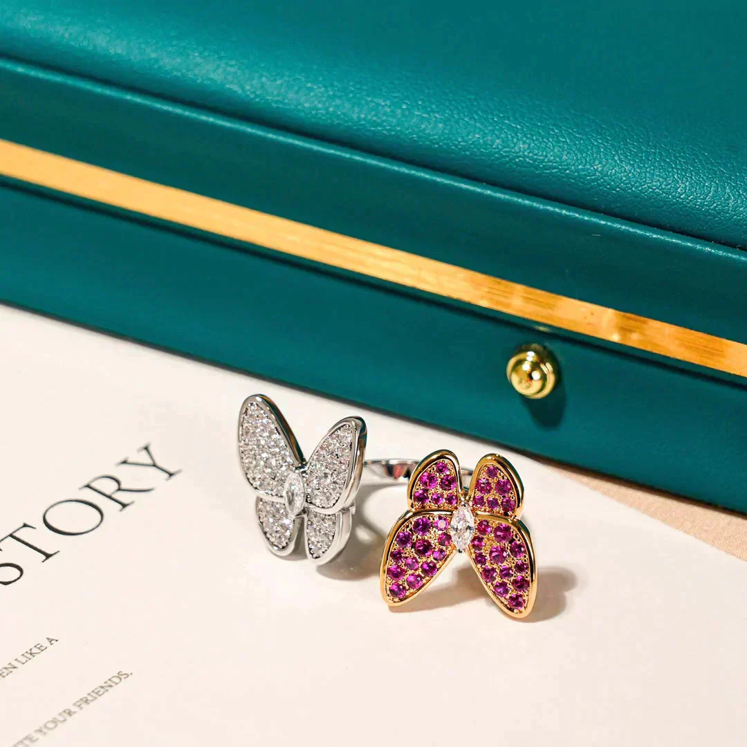 [VA]TWIN BUTTERFLY DIAMOND RING