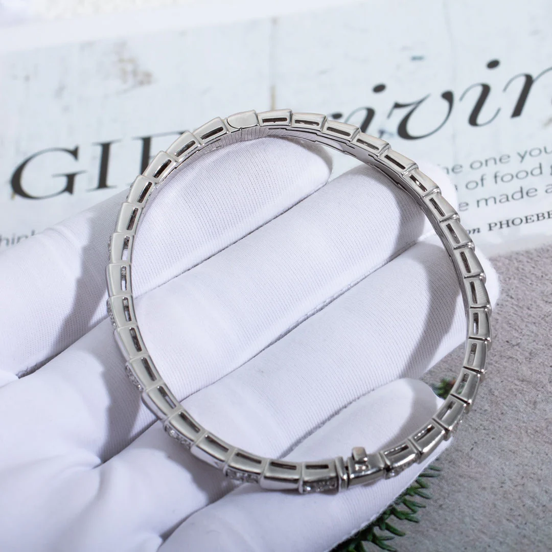 [BV]SERPENTI BRACELET SILVER DIAMOND
