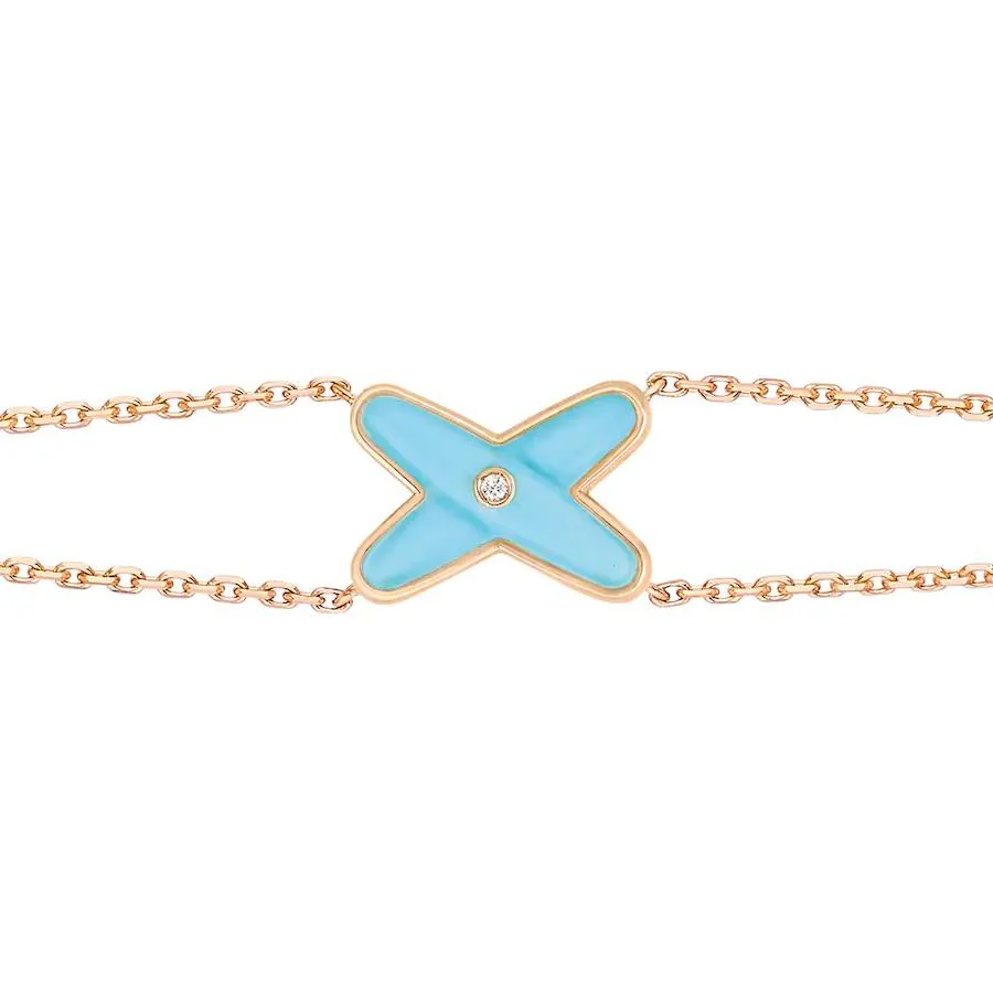 [CH]JEUX BRACELET TURQUOISE PINK GOLD 1 DIAMOND