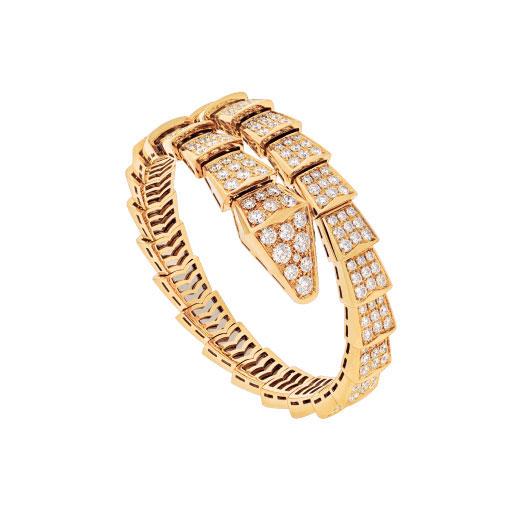 [BV]SERPENTI BRACELET 8MM GOLD DIAMOND