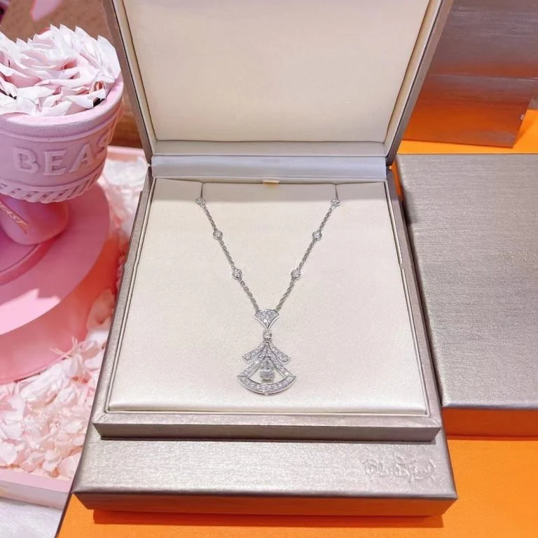 [BV]DREAM NECKLACE WHITE DIAMOND SILVER