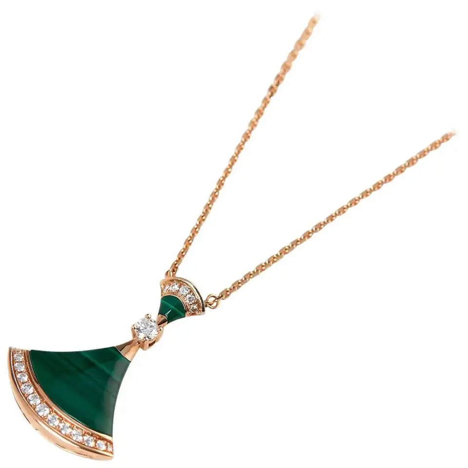 [BV]DREAM NECKLACE MALACHITE DIAMOND
