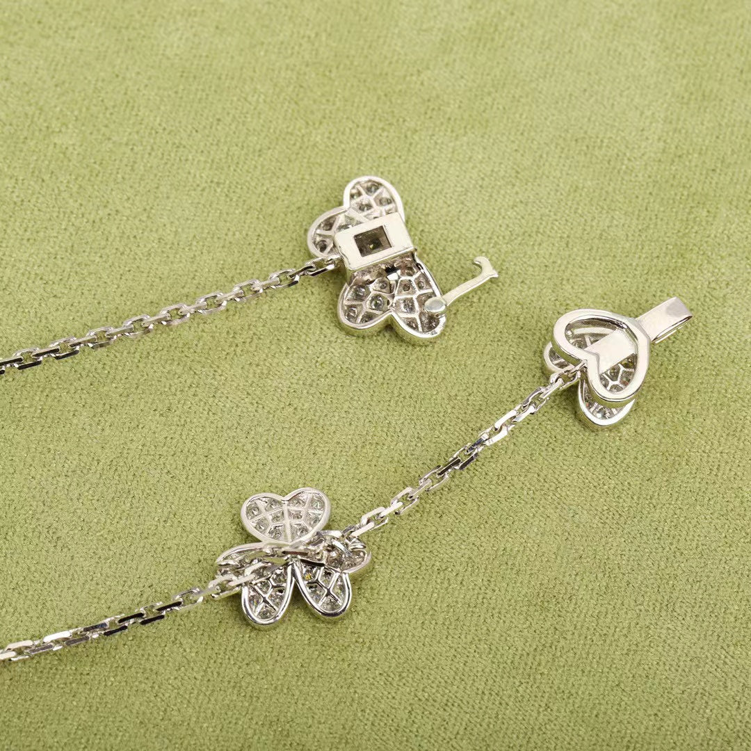 [VA]FRIVOLE SILVER 9 FLOWERS NECKLACE