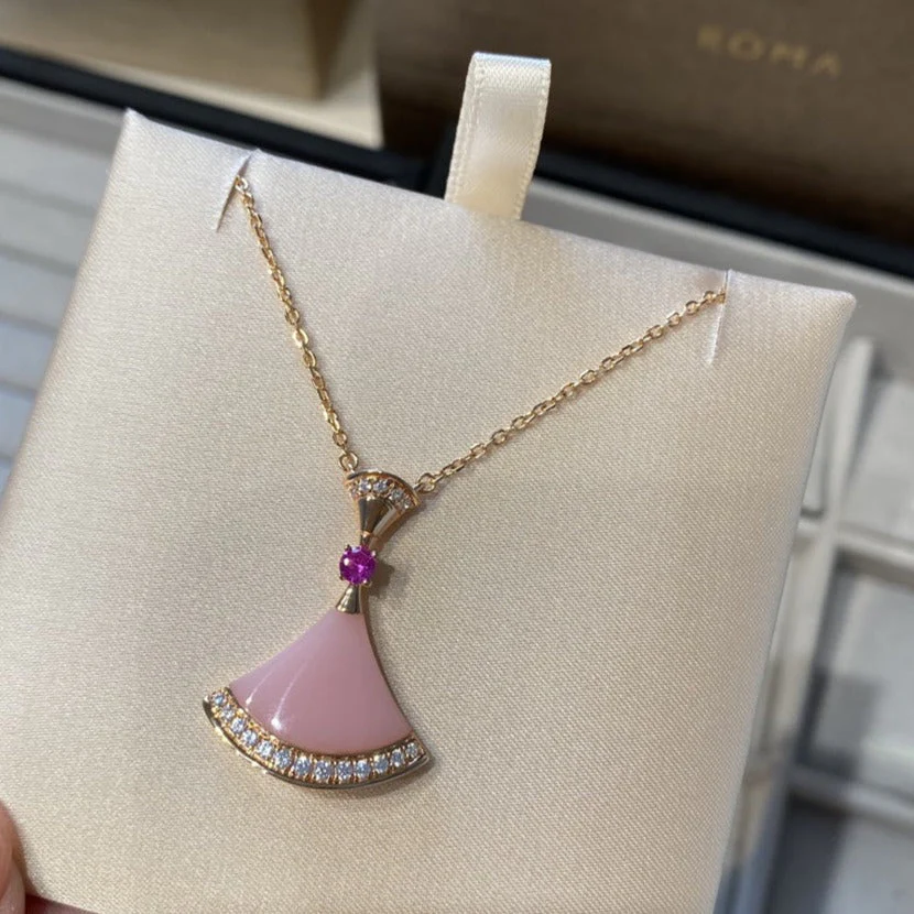 [BV]DREAM NECKLACE PINK OPAL