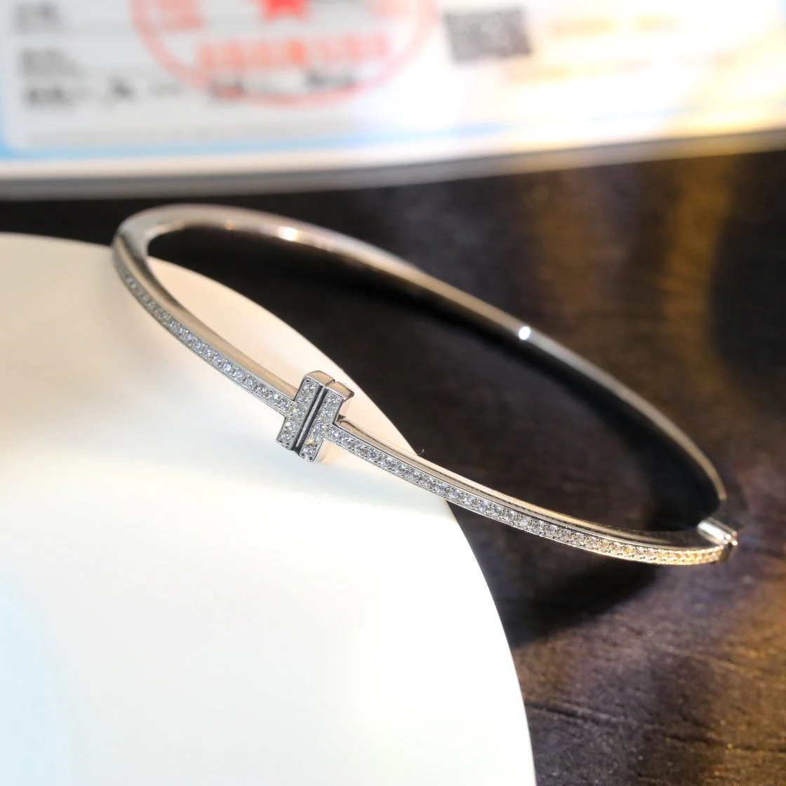 [TF]T BRACELET SILVER DIAMOND PAVED