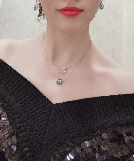 [CH]JEUX DE PINK GOLD DIAMOND NECKLACE