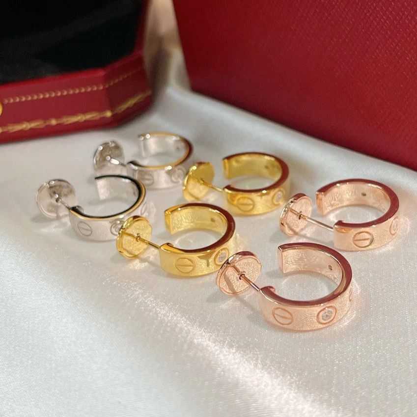 [CT]LOVE EARRINGS 5.7MM 2 DIAMONDS