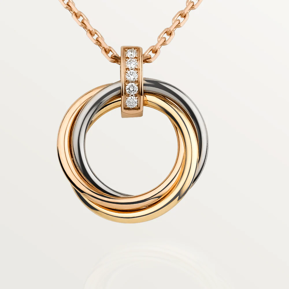 [CT]TRINITY NECKLACE GOLD  DIAMONDS