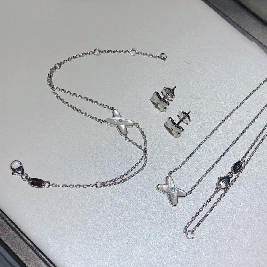 [CH]JEUX BRACELET WHITE MOP SILVER 1 DIAMOND