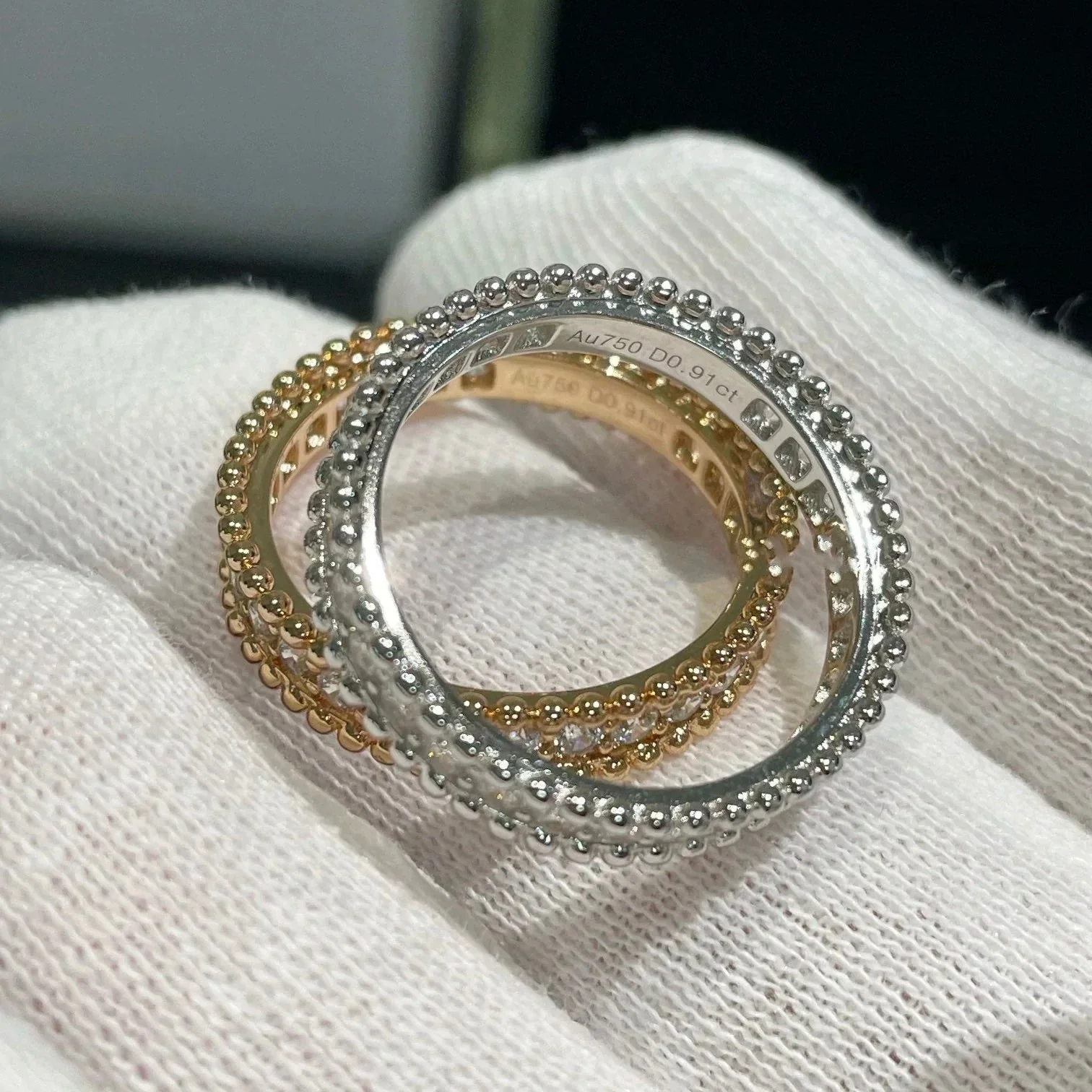 [VA]PERLEE DIAMOND SILVER RING